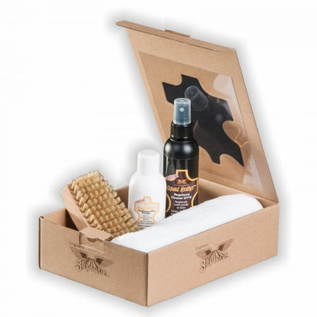 Zestaw do czyszczenia i pielęgnacji jasnej i kolorowej tapicerki skórzanej - Gliptone GT15 & Gt13