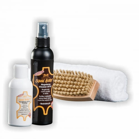 Zestaw do czyszczenia i pielęgnacji jasnej i kolorowej tapicerki skórzanej - Gliptone GT15 & Gt13
