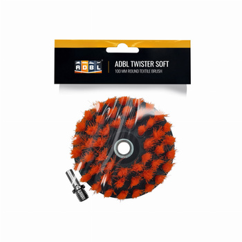 SZCZOTKA NA WKRĘTARKĘ LUB POLERKĘ DO CZYSZCZENIA TAPICERKI, MIĘKKIE WŁOSIE 100MM - ADBL TWISTER SOFT