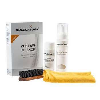Zestaw produktów do czyszczenia i zabezpieczenia skóry w aucie - Colourlock Strong