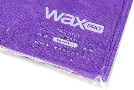 DELIKATNA MIKROFIBRA BEZ OBSZYCIA, 360GSM, 40X40CM - WAXPRO NOLIMIT VIOLET