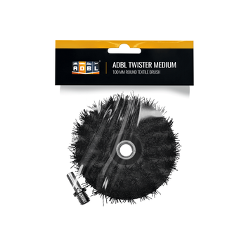 Szczotka na wkrętarkę do czyszczenia tapicerki średniej twardości włosie 100mm - ADBL Twister Medium