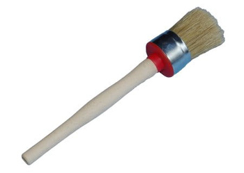 PĘDZEL DETAILINGOWY, OKRĄGŁY 20mm, włosie szczecina, skuwka metal - AMP