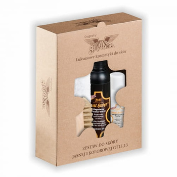 Zestaw do czyszczenia i pielęgnacji jasnej i kolorowej tapicerki skórzanej - Gliptone GT15 & Gt13