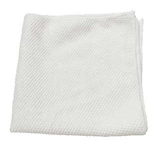 Mikrofibra do szyb i wnętrz 40x40cm 320gsm biała, niefarbowana - AMP Grain Of Rice Upholstery